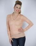 Pull-It Powder V-neck Knitted Sweater