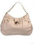 Vikson Litchi Leather Bag In Cream