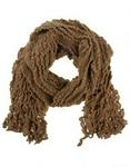 Metallic Mermaid Ruffled Chunky Knit Scarf
