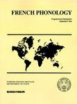 Audio-forum French Phonology: Programmed Introduction (Foreign Service Institute Basic Course Series) (Foreign Service Institute Basic Course Series)