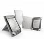 Tuff-Luv Book-Stand Faux Leather Cover For Amazon Kindle Touch - White