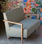 Jo Carlin Furniture Lautrec Two Seater Sofa In Leather Multicolor