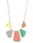 I Candy Colour Block Statement Necklace Multi