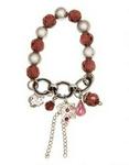 925 Jewellery Chunky Charmed Wristwear Faux  Silver