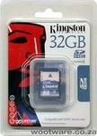 Kingston 32GB Secure Digital High Capacity Class 4 Flash Memory Card