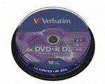 Verbatim 8x DVD+R DL Matt Silver 10 Pack Spindle