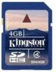 Kingston 4GB Secure Digital High Capacity Class 2 Flash Card