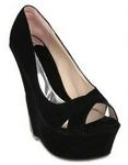 PLUM Tangy Wedge Heels  Black