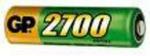 Gp Size AA - Rechargeable 2700mAh NiMH Battery - 1 per pack