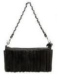 Vikson Black Rouche Gloss Clutch