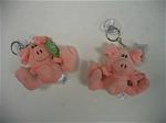 Plush Apple Pig Keyring