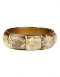 African Art Bone Bracelet Suns White