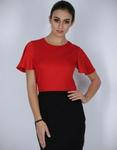 Marion And Lindie Two Tone Dress Black & Coral