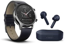 TICWATCH Bundle With C2 Smartwatch Wear Os Gps Nfc IP68 Waterproof - Onyx + Ticpods 1 True Wireless Earbuds - Navy