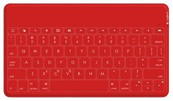 Logitech Wireless Keyboard Keys-to-go: Ultra Portable Bluetooth Keyboard For Ipad Iphone Apple Tv Desktop And More Red