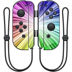 Mightyskins Skin Compatible With Nintendo Joy-con Controller Wrap Cover Sticker Skins Rainbow Explosion