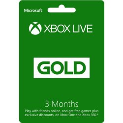 XBOX Live 3 Month Gold Card
