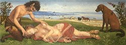 CaylayBrady 'piero Di Cosimo A Satyr Mourning Over A Nymph ' Oil Painting 30 X 85 Inch 76 X 215 Cm Printed On High