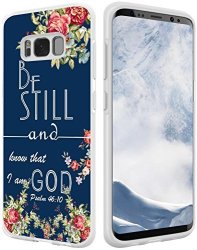 Hungo S8 Case Bible Verses Samsung Galaxy S8 Cover Christian Quotes Sayings Be Still And Know That I Am God