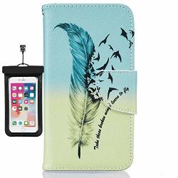 Samsung Galaxy S9 Flip Case Cover For Samsung Galaxy S9 Leather Extra-protective Business Mobile Phone Cover Card Holders Kickstand With Free Waterproof-bag Business