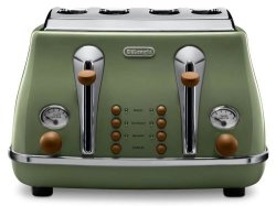 Delonghi Icona Vintage 4 Slice Toaster - Green