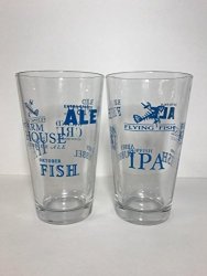 Flying Fish Brewing Co - 16 Ounce Glass - 2 Pack