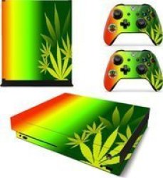 Decal Skin For Xbox One X: Rasta Weed