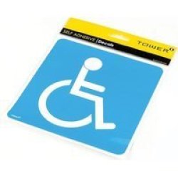 Decal - Physically Challenged 162 X 172MM Blue On White