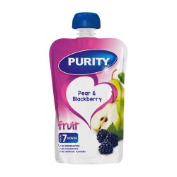 Purity Pureed 110ML - Pear & Blackberry