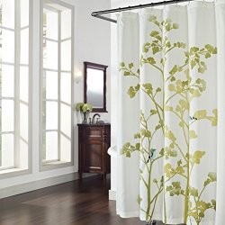 DS BATH Luchen Green Tree Shower Curtain Flower Shower Curtain Plants Shower Curtains For Bathroom Floral Bathroom Curtains Print Waterproof Polyester Fabric Shower Curtain