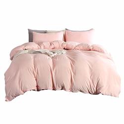 Move Over 3 Pieces Pink Bedding Light Pink Peach Duvet Cover Set
