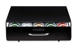 Keurig Under Brewer Storage Drawer K-cup Pod Organizer Holds 35 Coffee Pods Fits Under K-cup Pod Coffee Makers Black