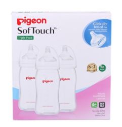 Pigeon Softouch 8292 3-PIECE Peristaltic Plus Nursing Bottle Pidgeon