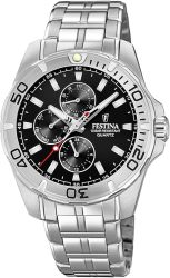 Festina Multifunction Black Dial Stainless Steel Men's Watch F20445 3