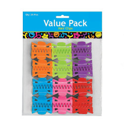 Pack Of 24 Plastic Hair Clips