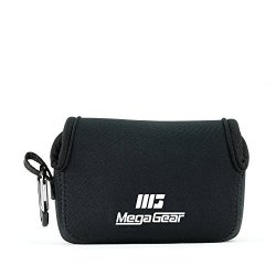 Megagear "ultra Light" Neoprene Camera Case Bag With Carabiner For Fujifilm Finepix XP120 Finepix XP90 Black
