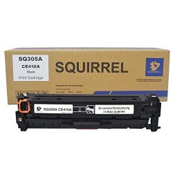 Squirrel 1 Pack 305A CE410A Black Toner Cartridge Replacement Compatible Remanufactured For Hp Laserjet Pro 300 Color Mfp M375NW Hp Laserjet Pro 400 Color