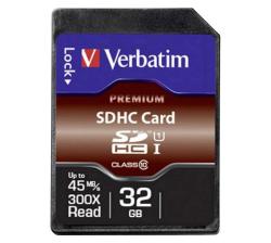 Verbatim Premium Memory Card 32GB Sdhc Class 10