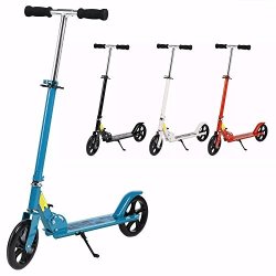 Evokem Adjustable Scooter For Adult Folding Height 2-WHEEL Kick Scooter For Teenagers Us Stock Blue