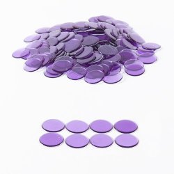 Bingo Plastic Non-magnetic Chips - Purple - 200 Chips