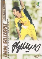 Jason Gillespie - Australia "cricket" 2003 04 Collection - "ultra Rare" "signature" Card Ss04 1 Of 1