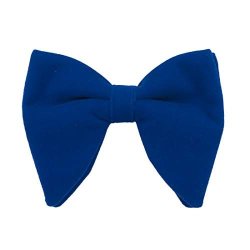 Blue Big Bowties For Men Velvet Soild Blue Oversized Pretied Bow Ties For Business- Casual Dan Smith C.C.O.R.003