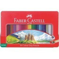 Faber-Castell Colour Grip Pencils Tin Of 36