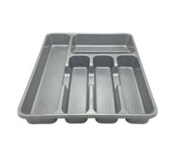 Grey Cutlery Tray 5 Compartment 34X27X4.5CM Colours Bpa Free