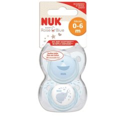 Nuk Soother Silicone Baby Blue Trendline - Size 1