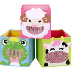 Songmics Animal Themed Kids Foldable Storage Boxes Set Of 3