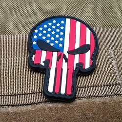 Punisher American Flag Morale Patch - 1 Pack