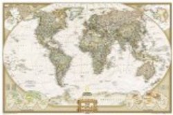 World Executive Poster Sized Wall Map tubed