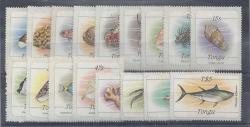 Tonga 1984 Marine Life Set Of 17 Fine Unmounted Mint