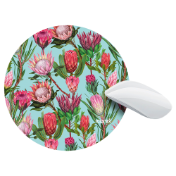 Round Pink Protea Mouse Pad